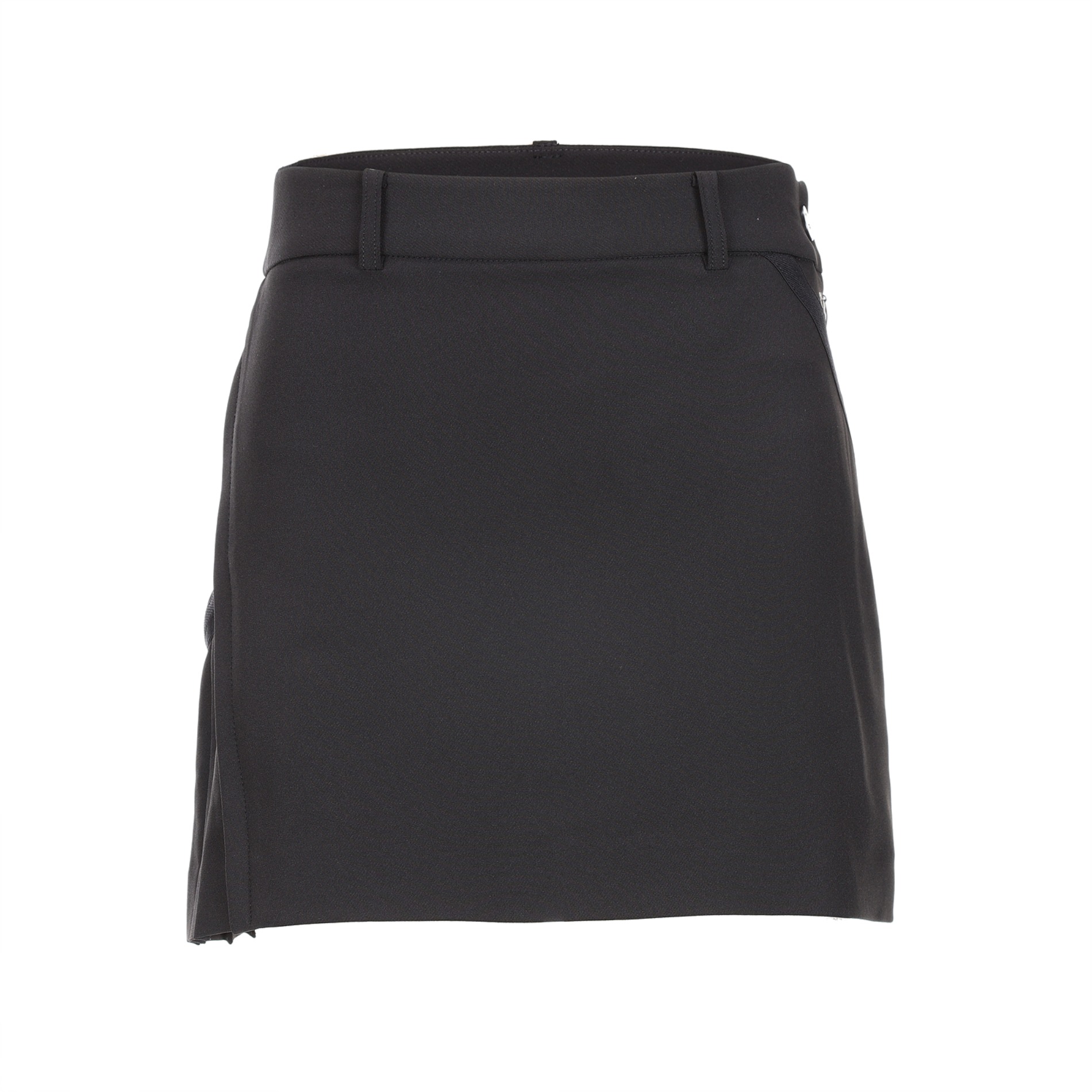 Diagonal Line Skirt Black